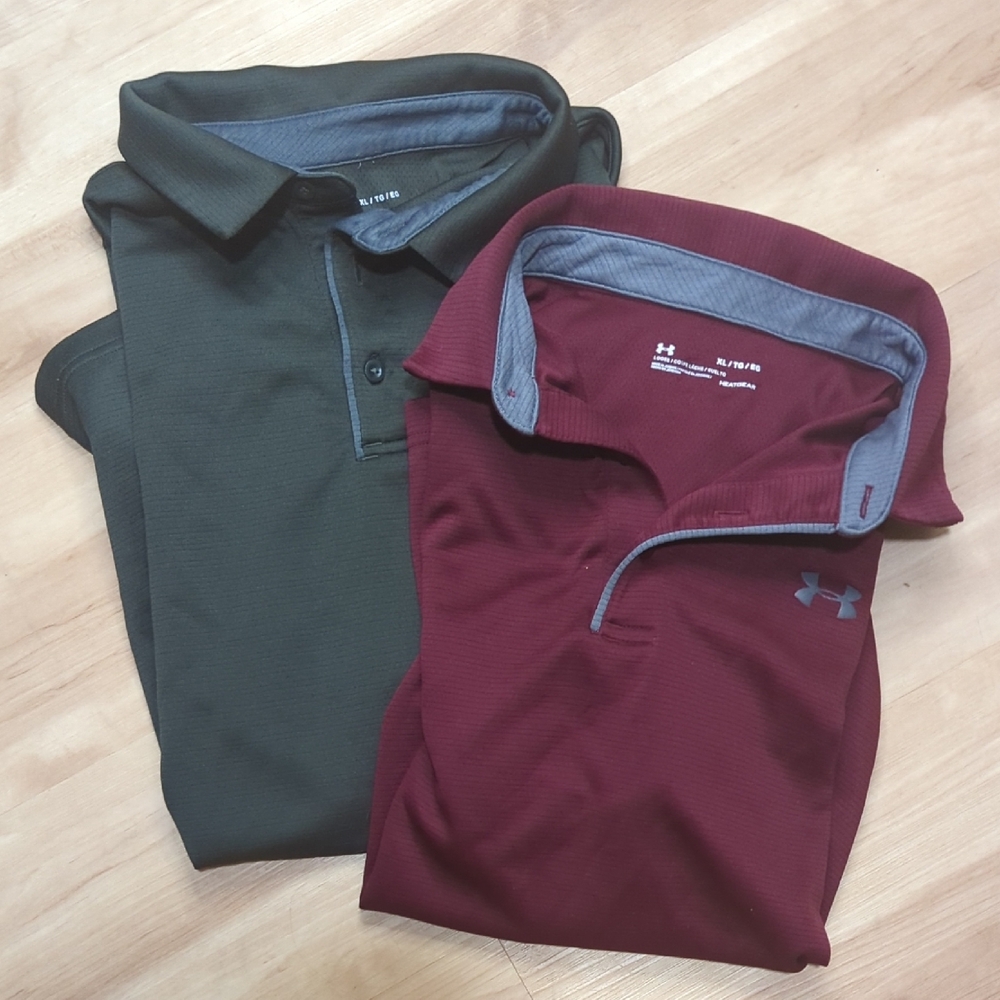 Under Armour Polo Shirts - Green and Maroon